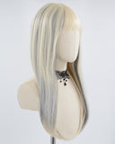 Blonde Black Straight Synthetic Wig HW345