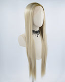 30 Inch Ombre Ash Blonde Synthetic Lace Front Wig WT228