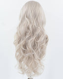 Grey Long Wavy Synthetic Lace Front Wig WW911