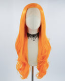 Light Orange Long Wavy Synthetic Lace Front Wig WT221