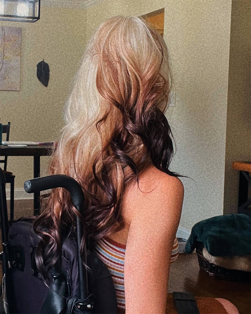 Blonde Ombre Brown Synthetic Lace Front Wig WW526