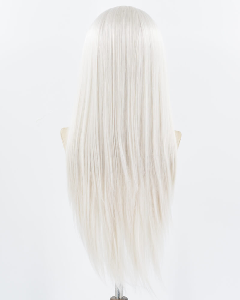 White Grey Synthetic Lace Front Wig WW709