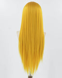 Golden Yellow Synthetic Lace Front Wig WW860
