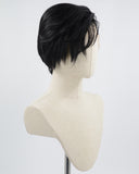 Black Short Synthetic Lace Front Men's Wig MW001
