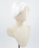 White Short Synthetic Lace Front Men's Wig MW005