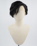 Black Short Synthetic Lace Front Men's Wig MW001