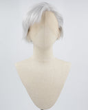 Grey Short Synthetic Lace Front Men's Wig MW002