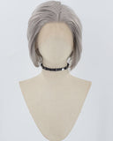 Grey Short Synthetic Lace Front Men's Wig MW024
