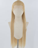 Mixed Blonde Straight Synthetic Lace Front Men's Wig MW059
