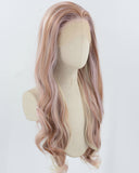 Mixed Pink Brown Synthetic Lace Front Wig WW907