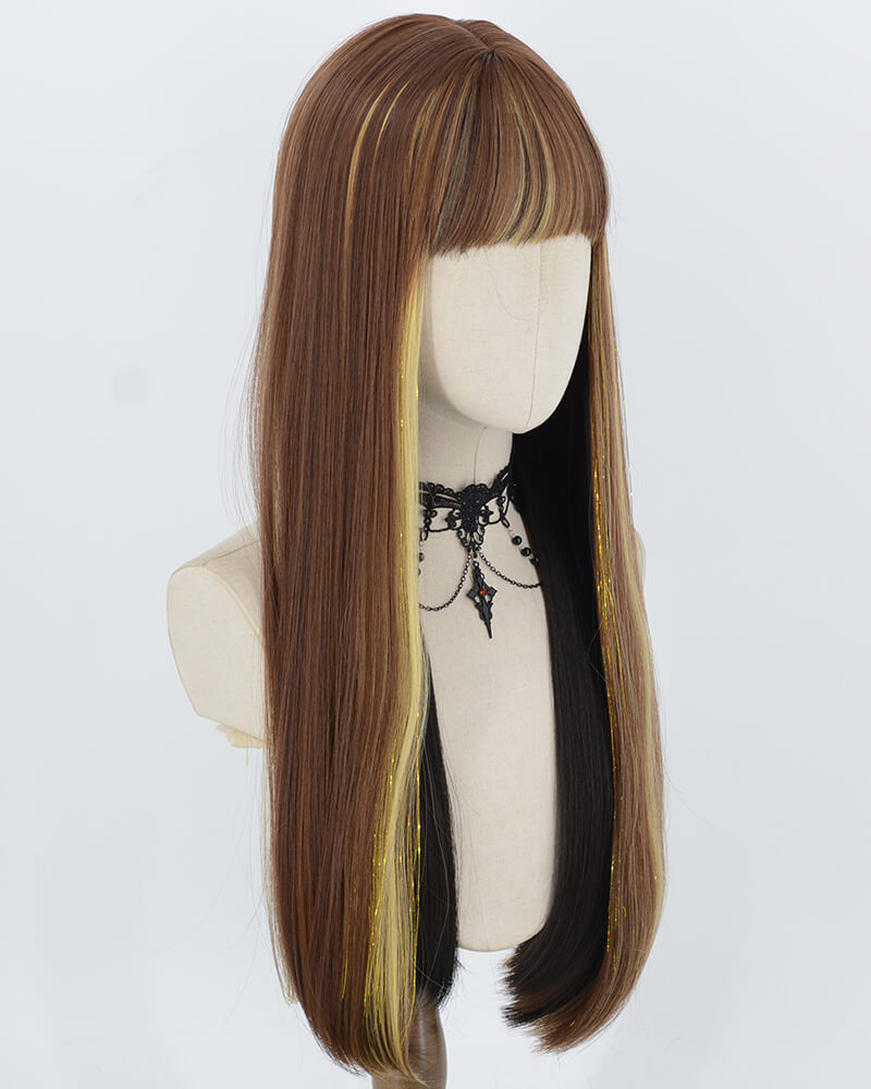 Monster High Brown Highlights Synthetic Wig HW840