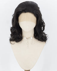 Natural Black Wavy Synthetic Lace Front Wig WW1085