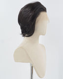 Natural Black Short Synthetic Lace Front Men's Wig MW030