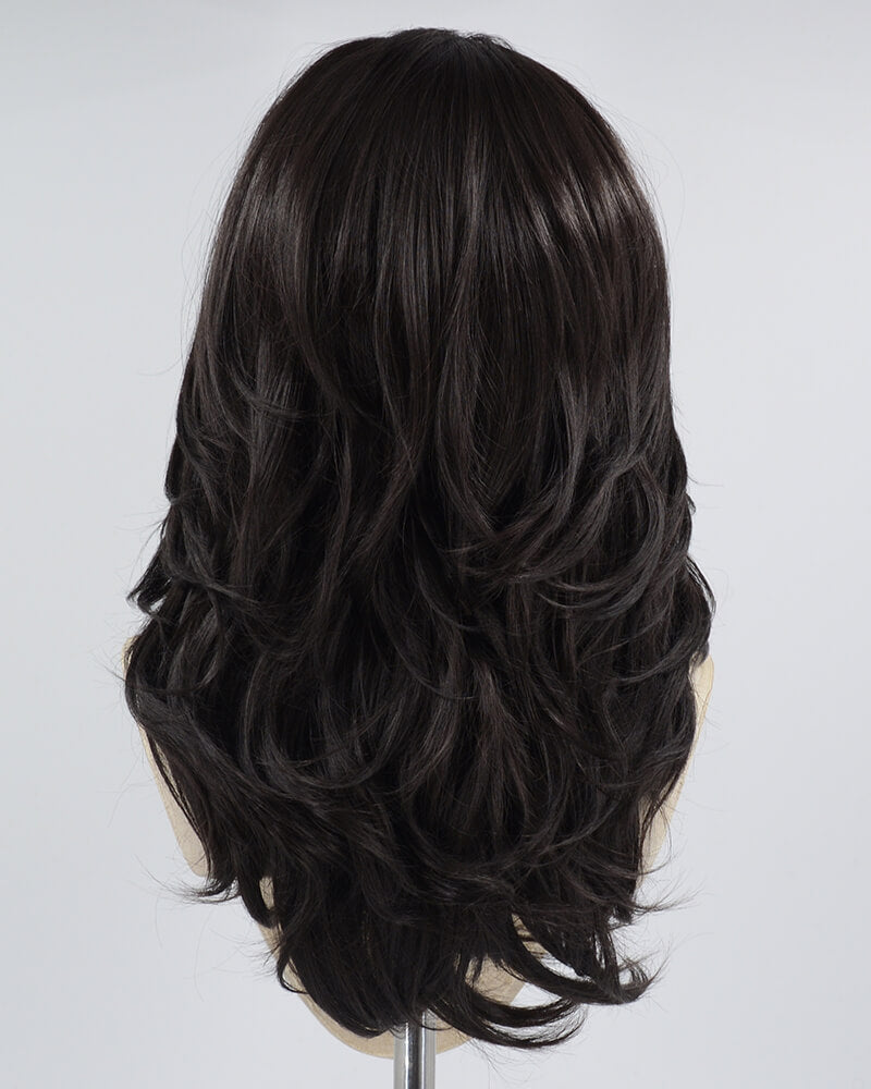 Natural Black Wavy Synthetic Lace Front Wig WW606