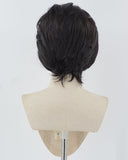 Natural Black Short Synthetic Lace Front Men's Wig MW030