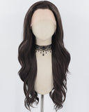 Natural Black Long Wavy Synthetic Lace Front Wig WW741