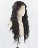 Natural Black Curly Synthetic Lace Front Wig WW953