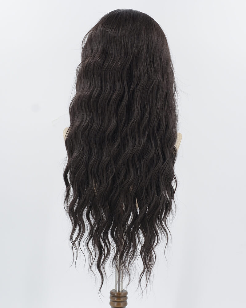 Natural Black Curly Synthetic Lace Front Wig WW953