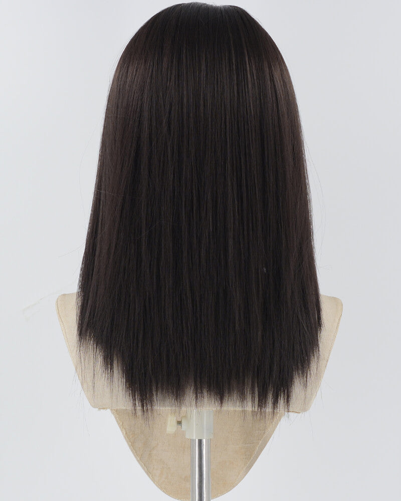 Natural Black Straight Synthetic Lace Front Wig WW801