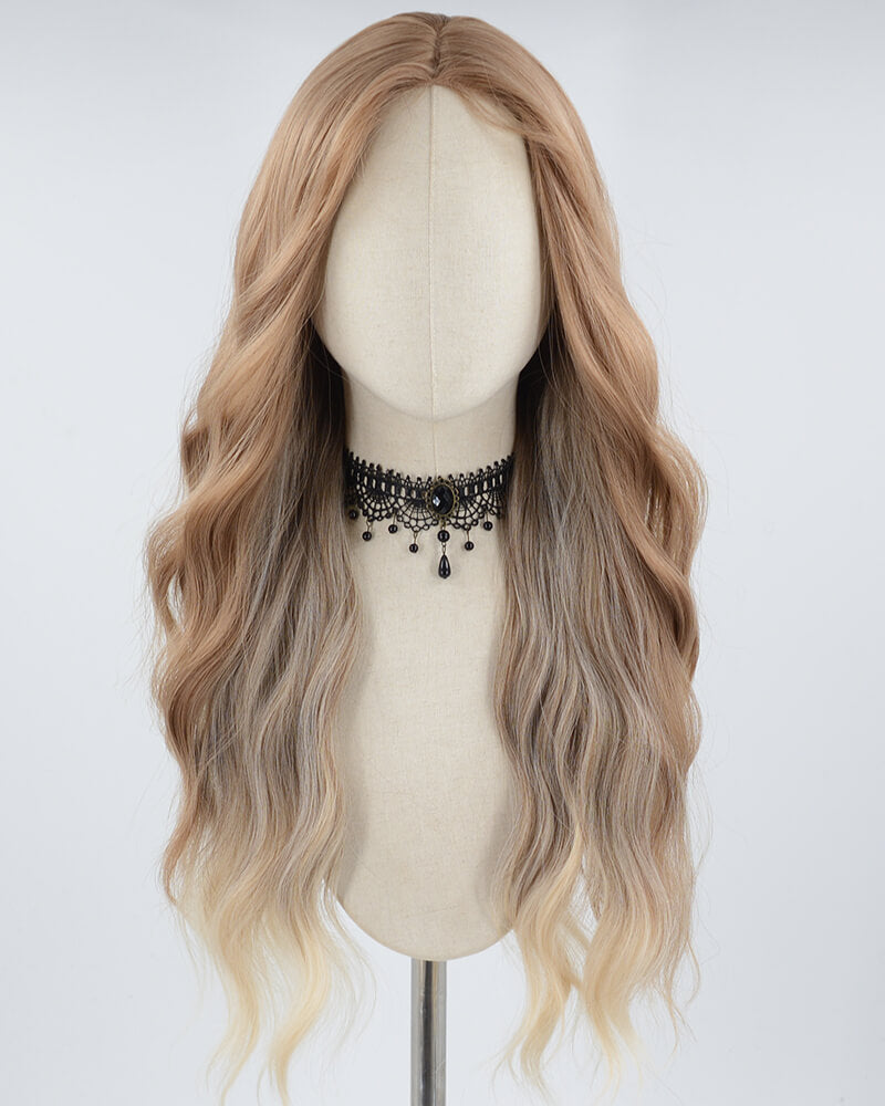 Long Brown Wavy Synthetic Wig HW444