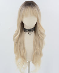 Ombre Blonde Wavy Synthetic Wig HW717