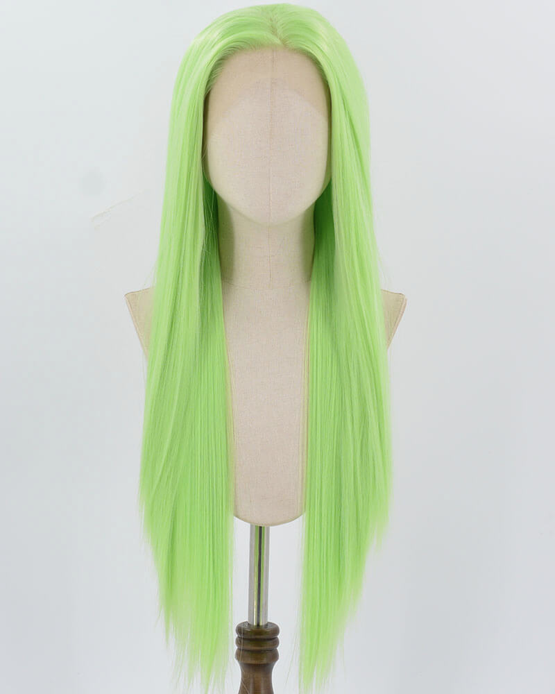 Green Straight Synthetic Lace Front Wig WW903