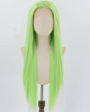 Green Straight Synthetic Lace Front Wig WW903