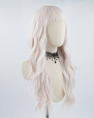 White Pink Grey Synthetic Wig HW237