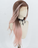 Ombre Pink Synthetic Lace Front Wig WW1058