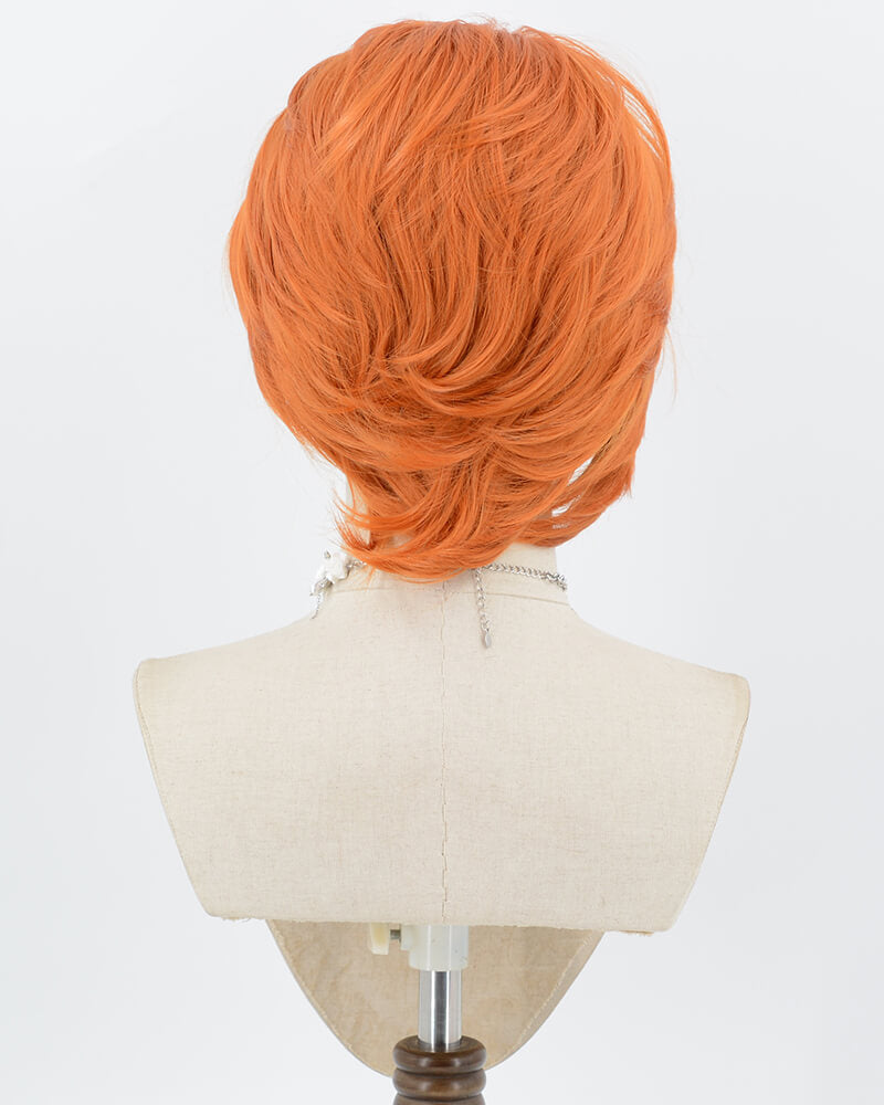 Light Orange Short Synthetic Lace Front Men's Wig MW040