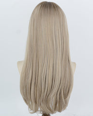 Rooted Beige Blonde Synthetic Wig HW858