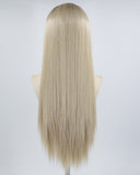 Ombre Ash Blonde Straight Synthetic Lace Front Wig WW648