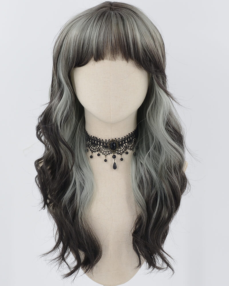 Black Ombre Wavy Synthetic Wig HW587