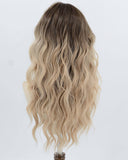 Ombre Blonde Curly Synthetic Wig HW777