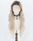 Ombre Blonde Long Wavy Synthetic Lace Front Wig WW1063