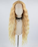 Blonde Long Curly Synthetic Lace Front Wig WW670