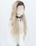 Ombre Blonde Long Wavy Synthetic Lace Front Wig WW1063