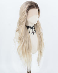 Ombre Blonde Long Wavy Synthetic Lace Front Wig WW1063