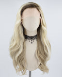 Ombre Blonde Wavy Synthetic Lace Front Wig WW596