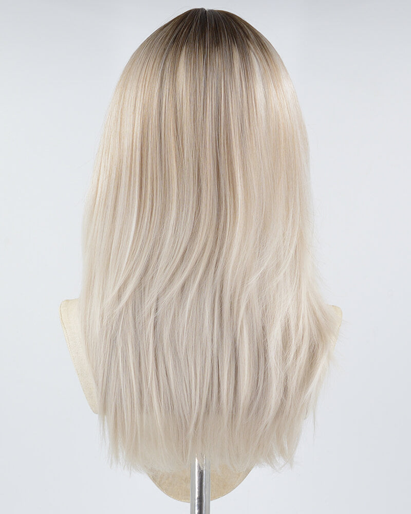 Ombre Silver Blonde Synthetic Wig HW441