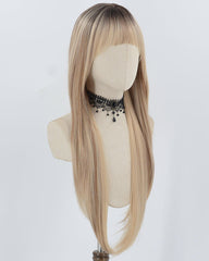 32inch Long Ombre Blonde Synthetic Wig HW662
