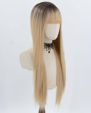 Ombre Blonde Straight Synthetic Wig HW772