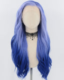 Ombre Blue Synthetic Lace Front Wig WW755
