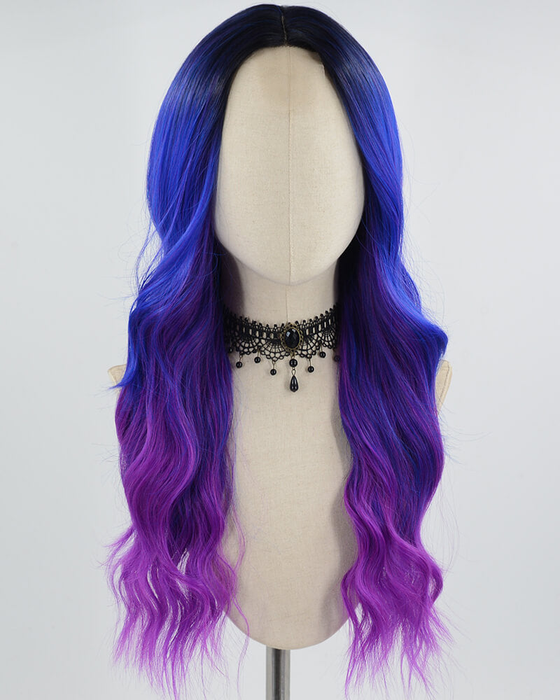 Blue Ombre Purple Synthetic Wig HW366