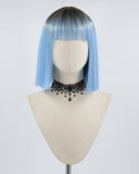 Ombre Blue Short Synthetic Wig HW246