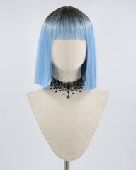 Ombre Blue Short Synthetic Wig HW246