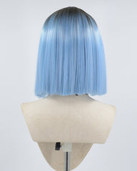Ombre Blue Short Synthetic Wig HW246