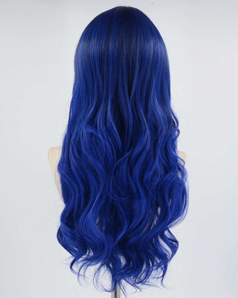 Ombre Blue Wavy Synthetic Wig HW331