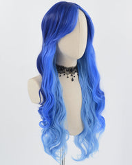 Ombre Blue Wavy Synthetic Wig HW516