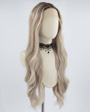 Ombre Grey Brown Synthetic Lace Front Wig WW603
